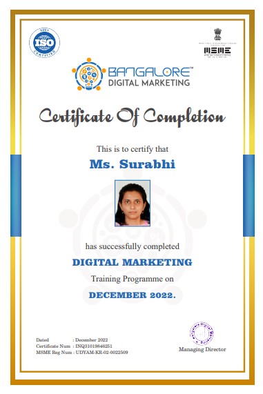 digital marketing certification in bangalore